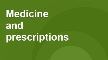 Medicine and Prescriptions Button. Links To A Page Showing Organisations That Can Help.