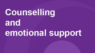 Counselling and Emotional Support Button. Links To A Page Showing Organisations That Can Help.