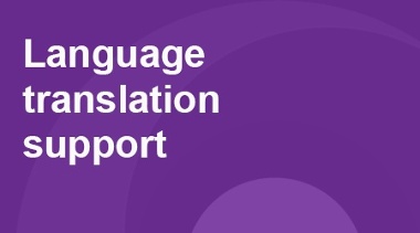 Mind The Gap Language Translation and Support Button. Links To A Page Containing Language Translation and Support Information