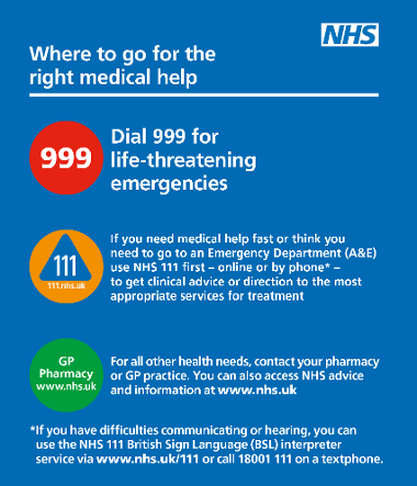 Where To Go For NHS Help Promotional Image