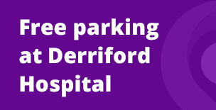 Free Parking at Derriford Hospital Banner